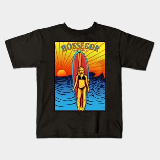 HOSSEGOR FRANCE SURFING Kids T-Shirt